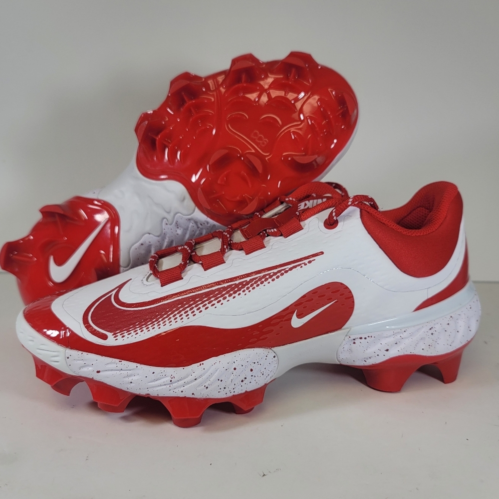 Mens Size Nike Alpha Huarache Elite 4 Low MCS Red Baseball Cleats FD6255-105